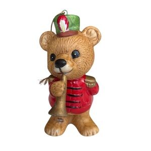 2/$13. Vintage homco marching band teddy bear Christmas ornament